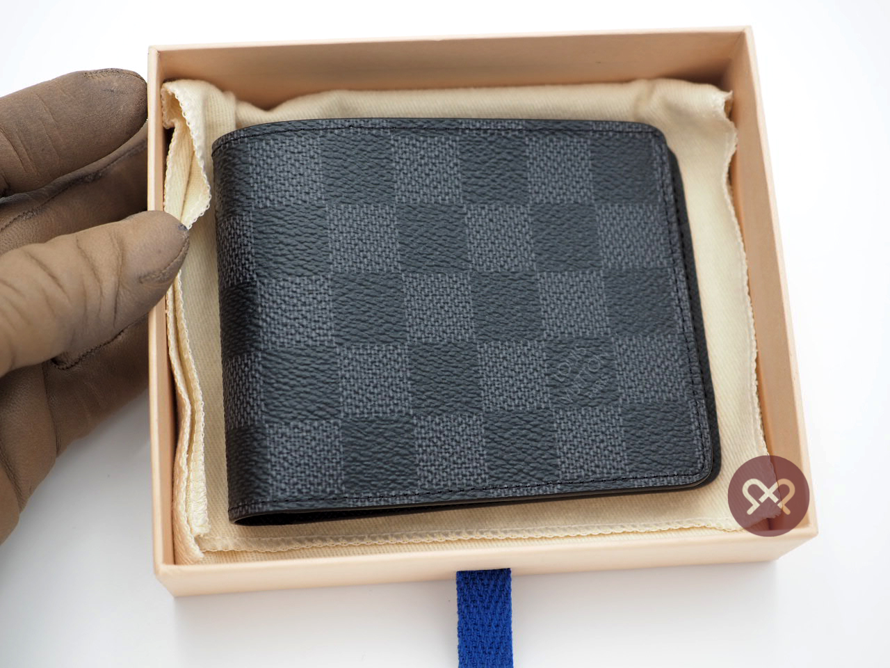 Louis Vuitton N62663 Damier Graphite Canvas Multiple Wallet (SP1108) - Image 3