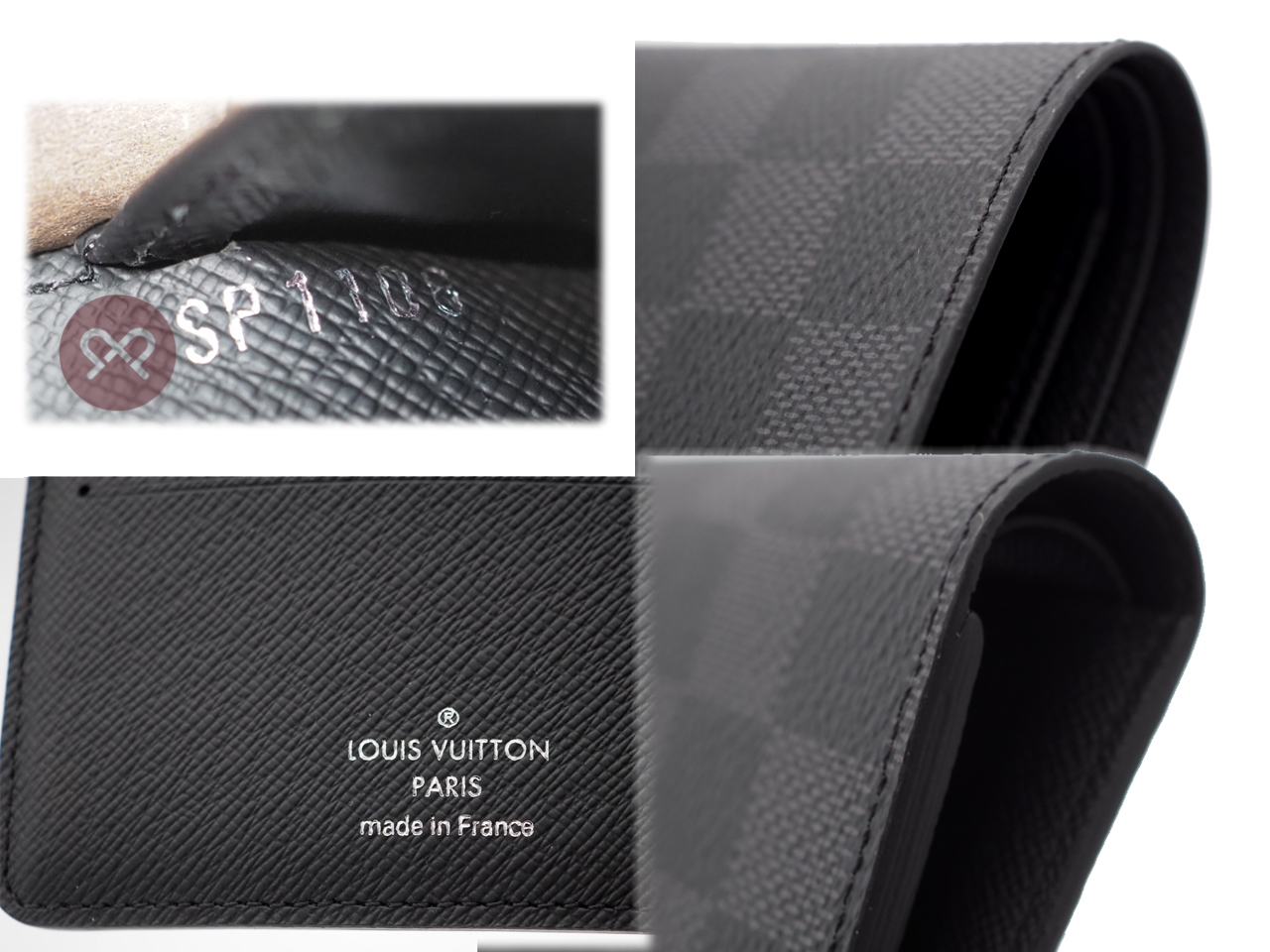 Louis Vuitton N62663 Damier Graphite Canvas Multiple Wallet (SP1108) - Image 5