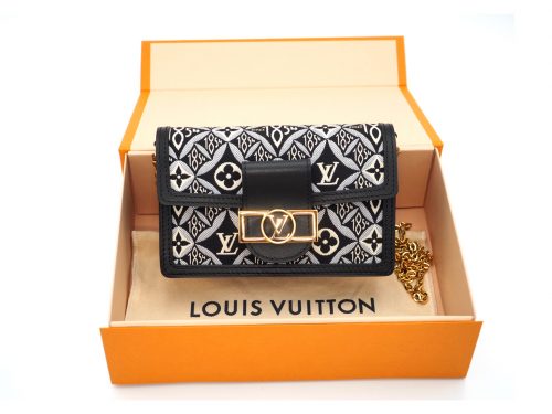 Louis Vuitton M69992 Monogram Textile Since 1854 Dauphine Chain Wallet/ Shoulder/ Crossbody Bag -RFID
