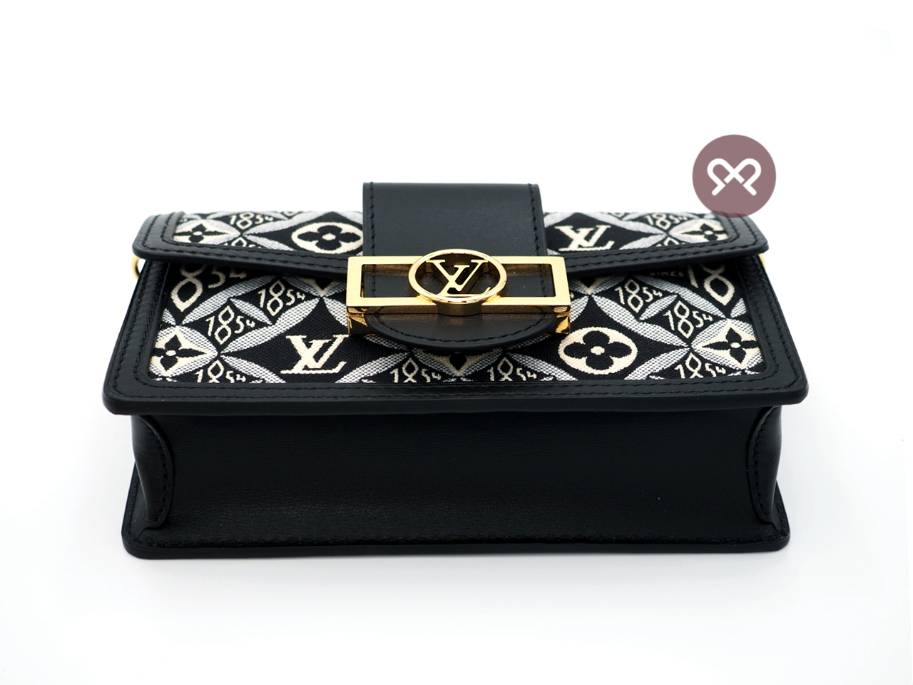 Louis Vuitton M69992 Monogram Textile Since 1854 Dauphine Chain Wallet/ Shoulder/ Crossbody Bag -RFID - Image 4