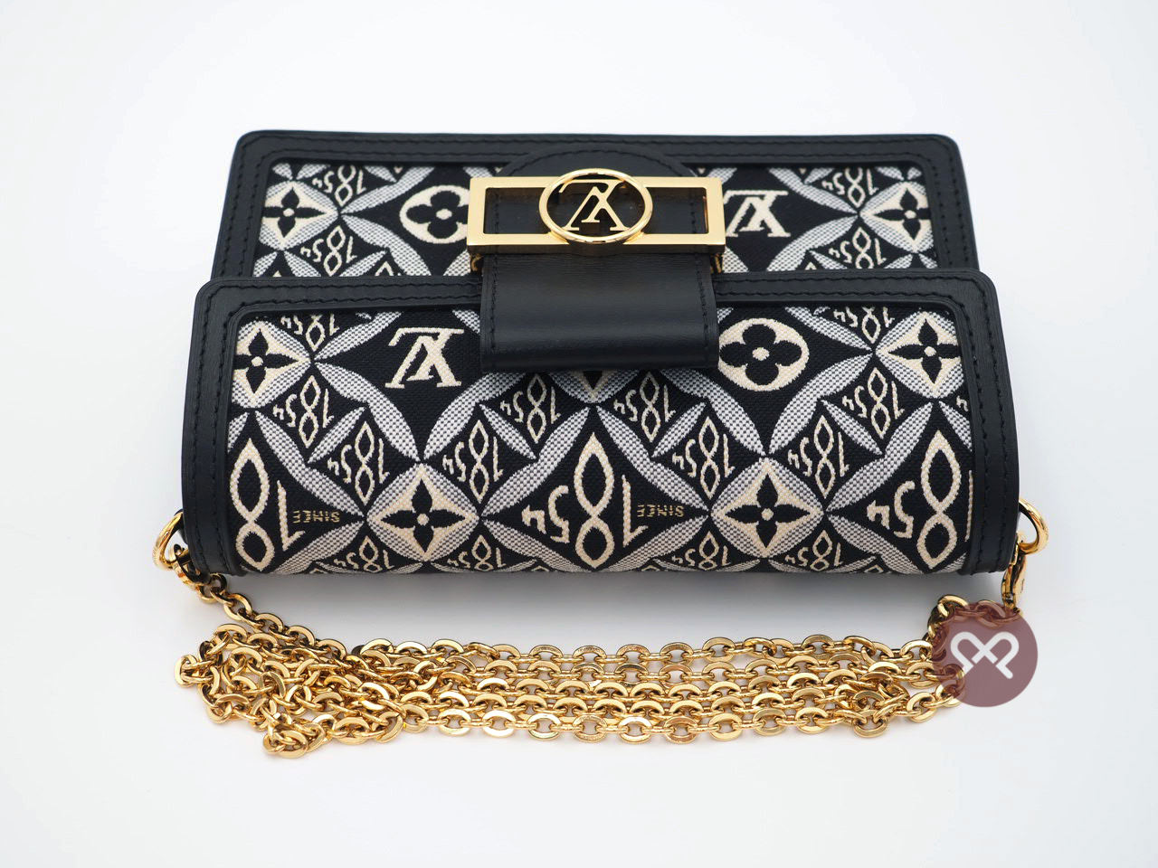 Louis Vuitton M69992 Monogram Textile Since 1854 Dauphine Chain Wallet/ Shoulder/ Crossbody Bag -RFID - Image 5