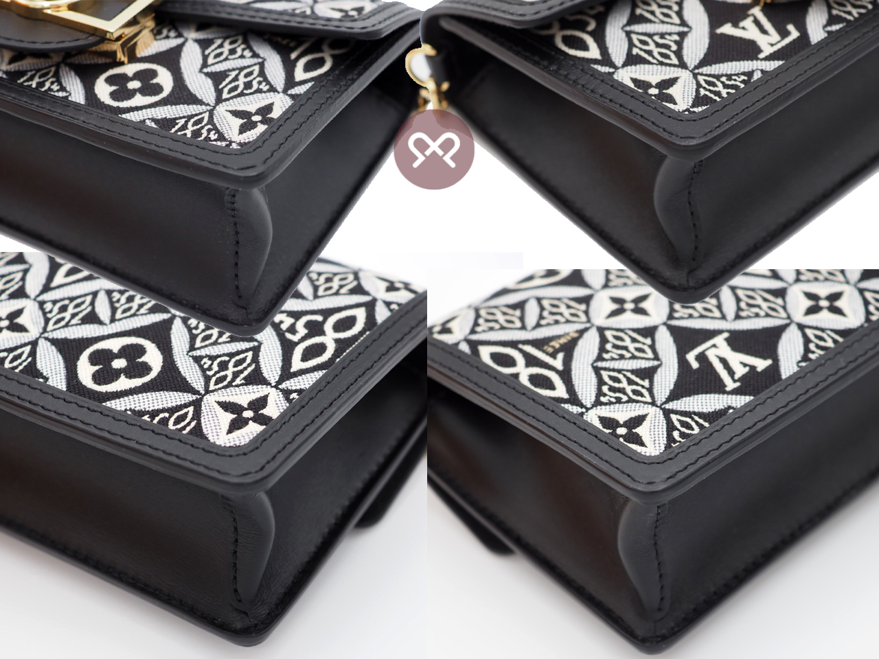 Louis Vuitton M69992 Monogram Textile Since 1854 Dauphine Chain Wallet/ Shoulder/ Crossbody Bag -RFID - Image 7