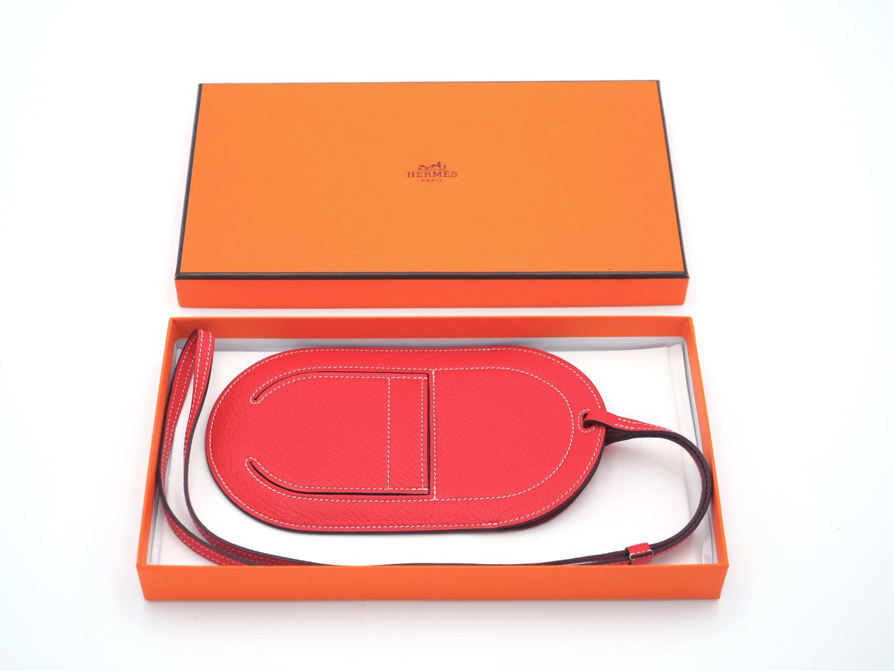 Hermes Red In-the-Loop Phone To Go GM Case Stamp D (2019)