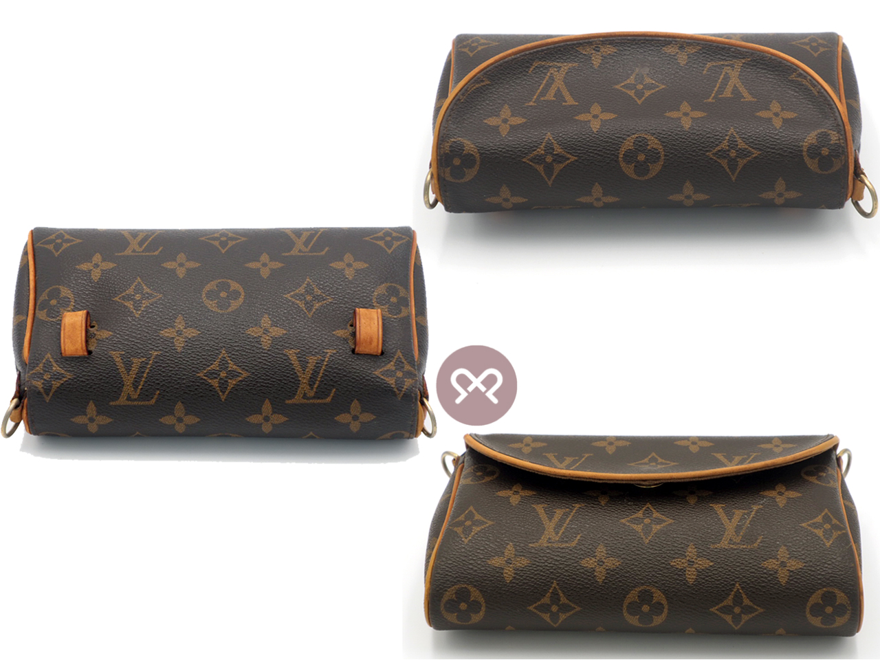 Louis Vuitton M99290 Monogram Canvas Pochette Friendly 2-Way Clutch/ Crossbody Bag (SN0172) - Image 4