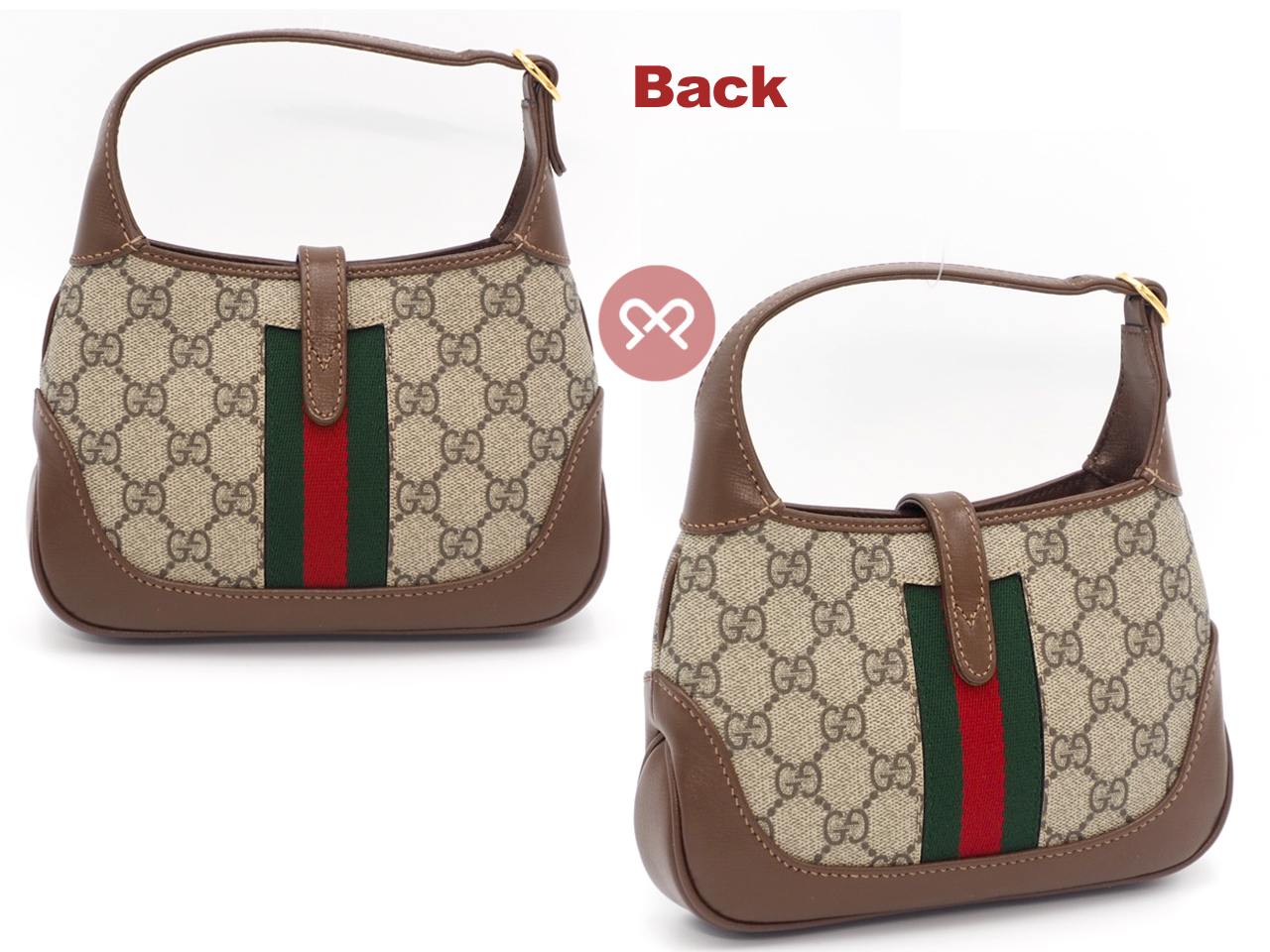 Gucci 637092 Brown Leather GG Jackie 1961 Mini Hobo Shoulder/ Crossbody Bag - Image 3