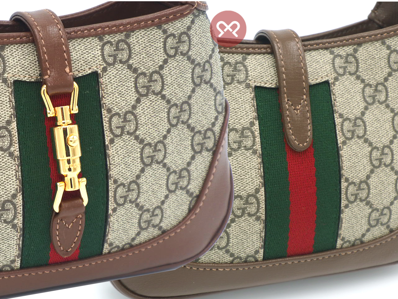 Gucci 637092 Brown Leather GG Jackie 1961 Mini Hobo Shoulder/ Crossbody Bag - Image 6