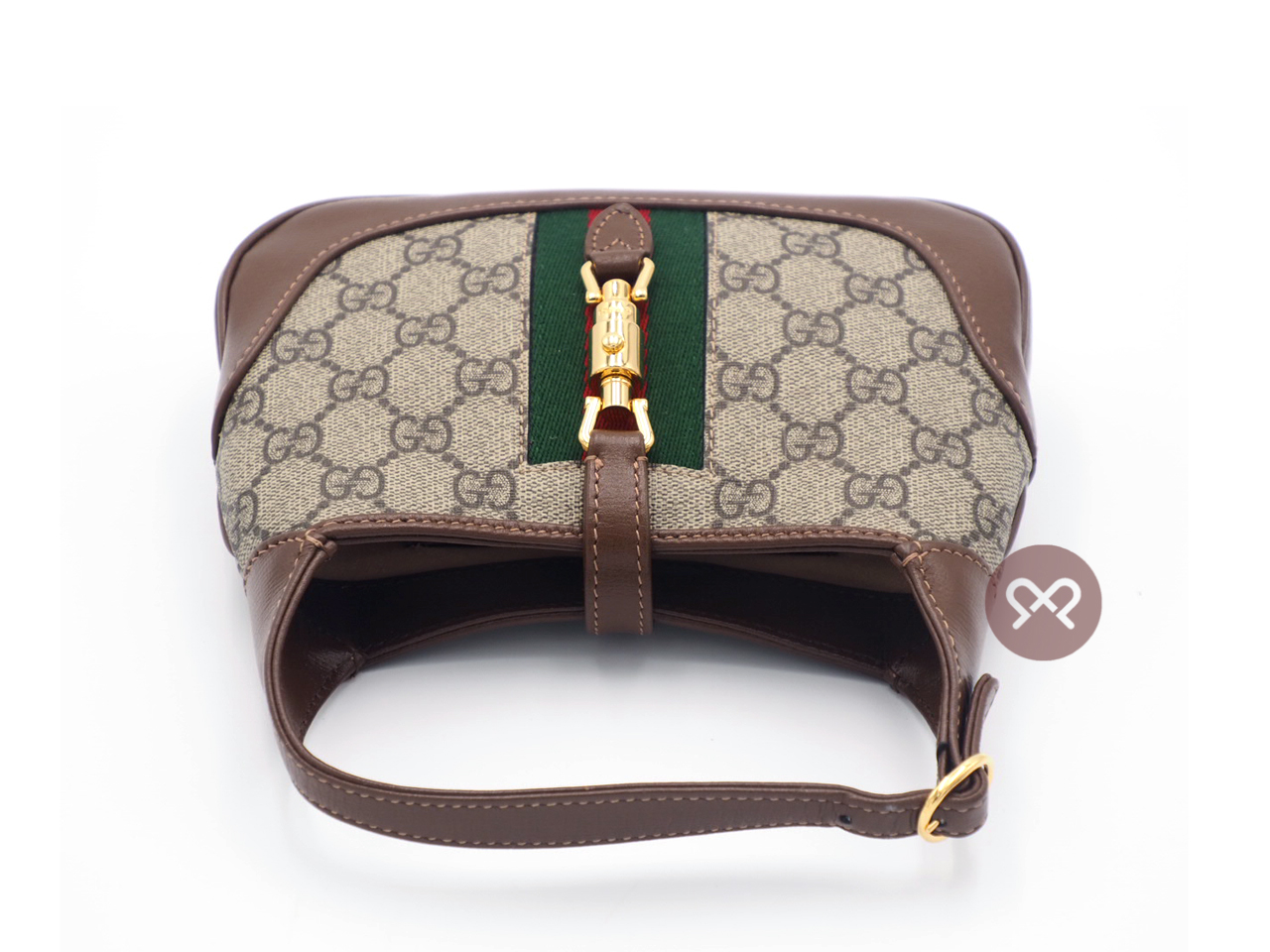 Gucci 637092 Brown Leather GG Jackie 1961 Mini Hobo Shoulder/ Crossbody Bag - Image 5