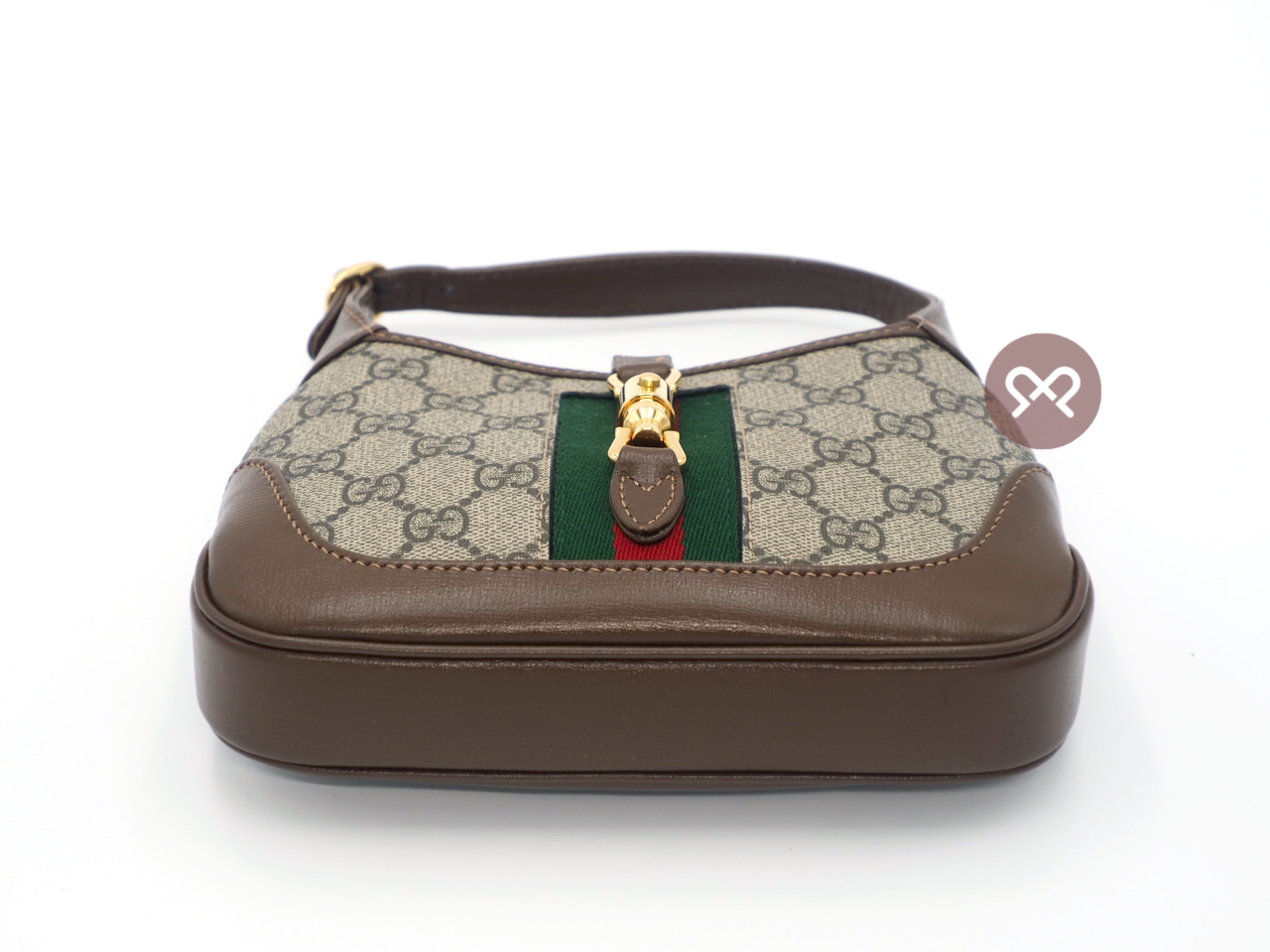 Gucci 637092 Brown Leather GG Jackie 1961 Mini Hobo Shoulder/ Crossbody Bag - Image 4