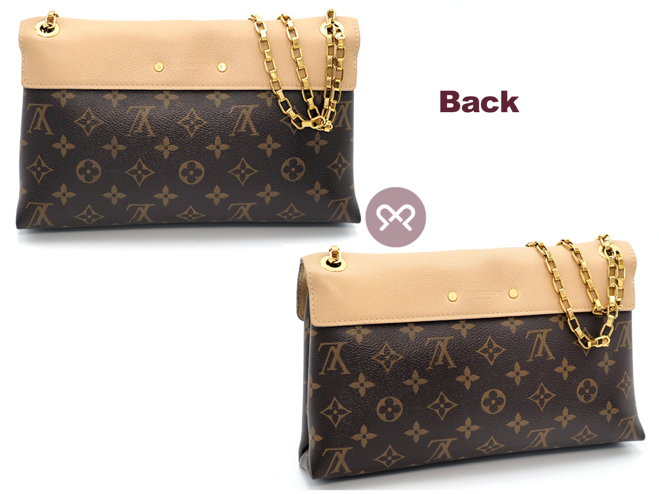 Louis Vuitton M50069 Monogram Canvas/ Dune Pallas Chain Clutch/ Shoulder/ Crossbody Bag (CA0185) - Image 3