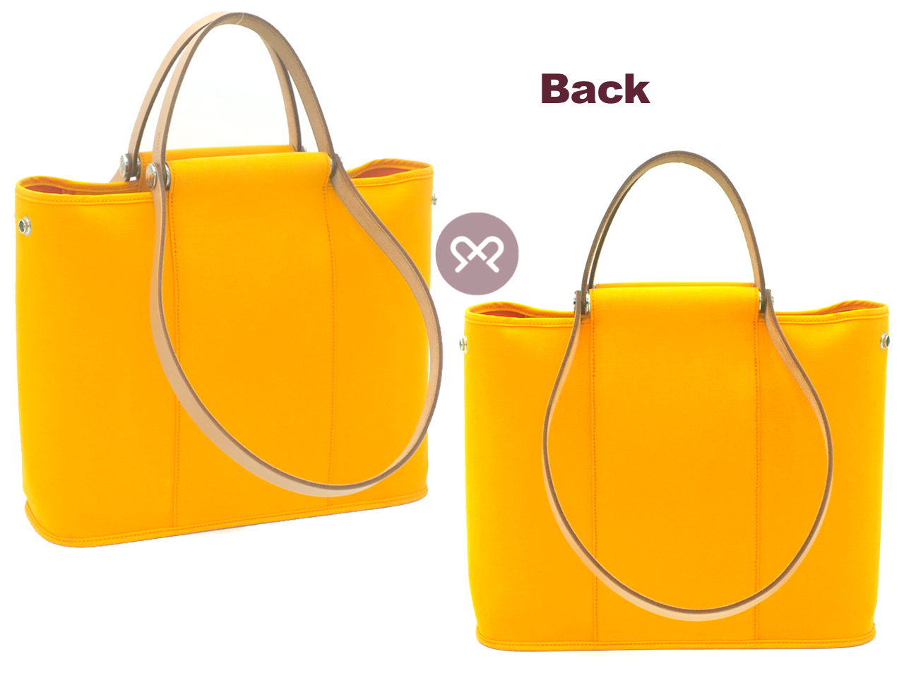 Hermes Cabag 32cm Jaune/ Naturel -Sable Toile Officier Canvas P Stamp Vertical Tote P Stamp - Image 3