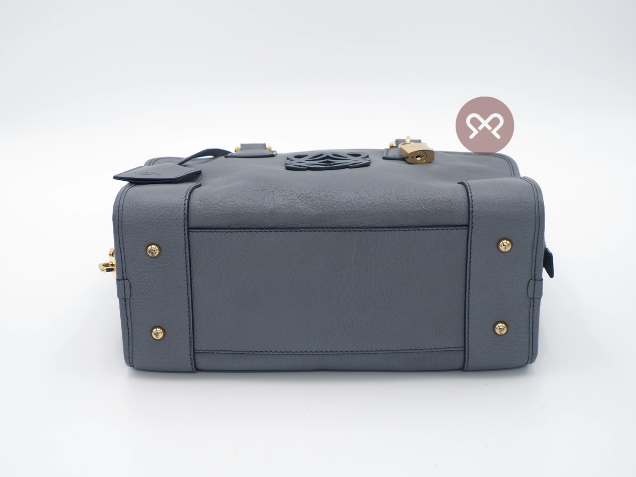 Loewe 352.45.A03 Grey/ Blue Sheep Skin Amazona 28cm Tote Bag - Image 4