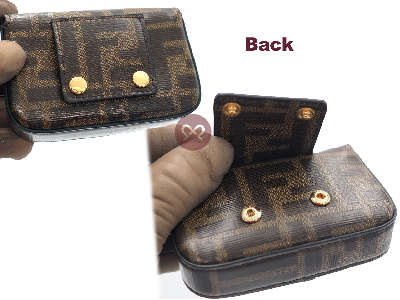 Fendi 8C0598 Zucca FF Monogram Canvas Nano Baguette Waist/ Belt Bag - Image 3