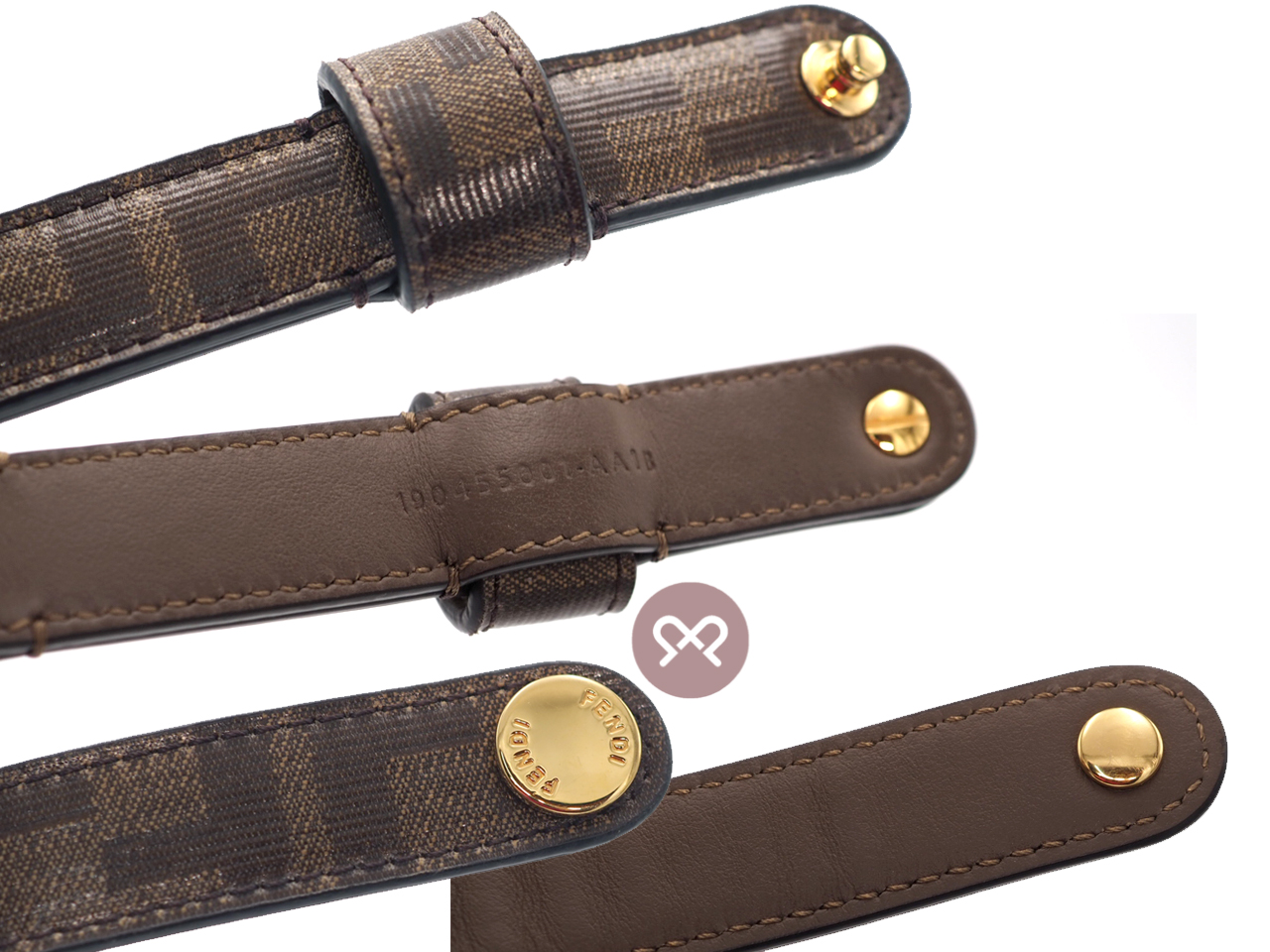 Fendi 8C0598 Zucca FF Monogram Canvas Nano Baguette Waist/ Belt Bag - Image 7