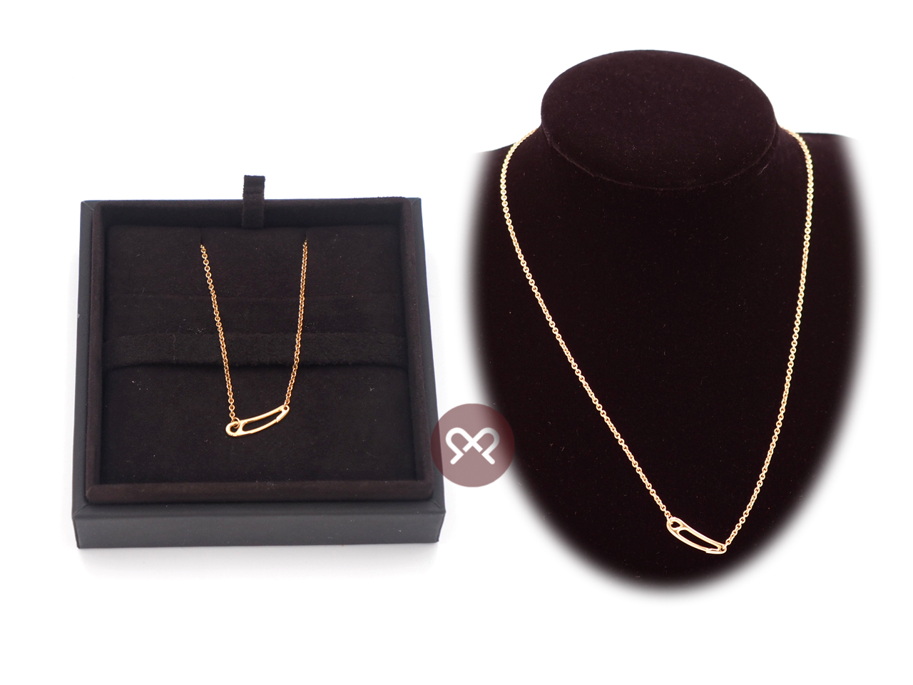 Hermes Chaine D'Ancre Mini Punk Necklace in Rose Gold AU750 - Image 2