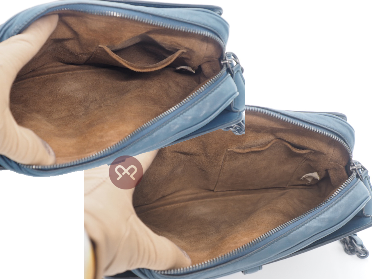 Bottega Veneta F/W15 Blue Belt Flap Camera Bag Intrecciato Nappa Medium Shoulder/ Crossbody/ Messenger Bag - Image 9