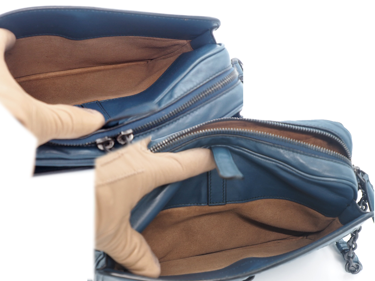 Bottega Veneta F/W15 Blue Belt Flap Camera Bag Intrecciato Nappa Medium Shoulder/ Crossbody/ Messenger Bag - Image 8