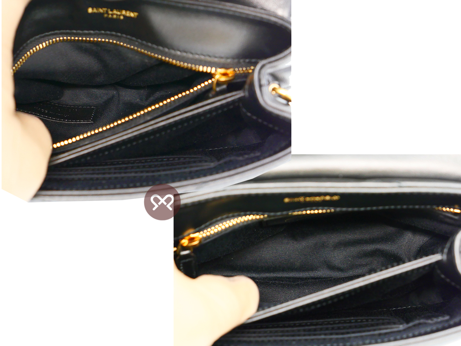 YSL Saint Laurent 467072 Black Monogram Toy Loulou Small in Matelasse Y Leather Chain Gold Hardware - Image 2