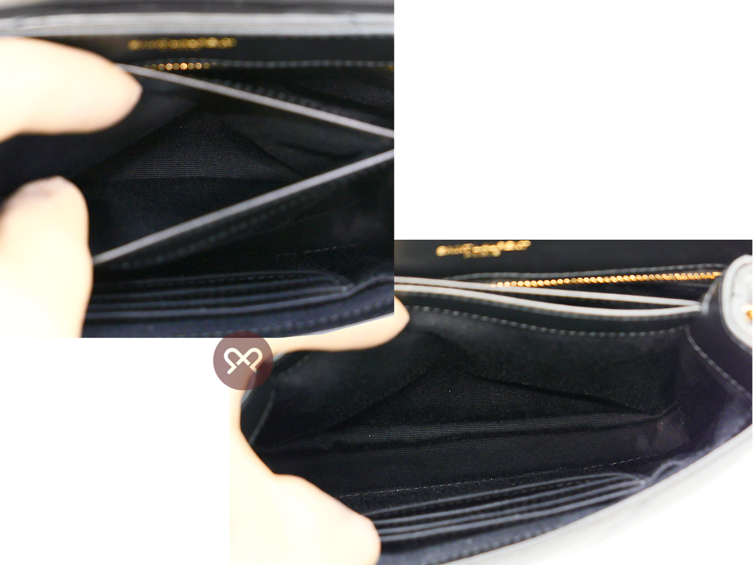 YSL Saint Laurent 467072 Black Monogram Toy Loulou Small in Matelasse Y Leather Chain Gold Hardware - Image 3