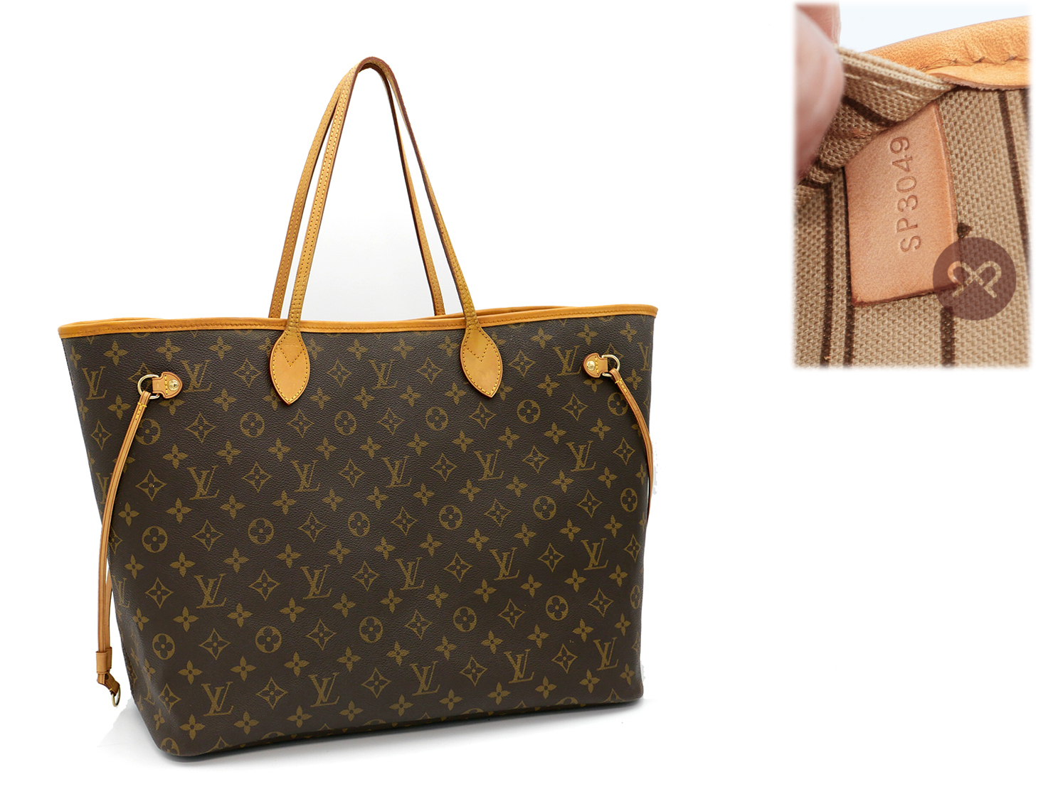 Louis Vuitton M40157 Monogram Canvas Neverfull GM Large Size - Image 2