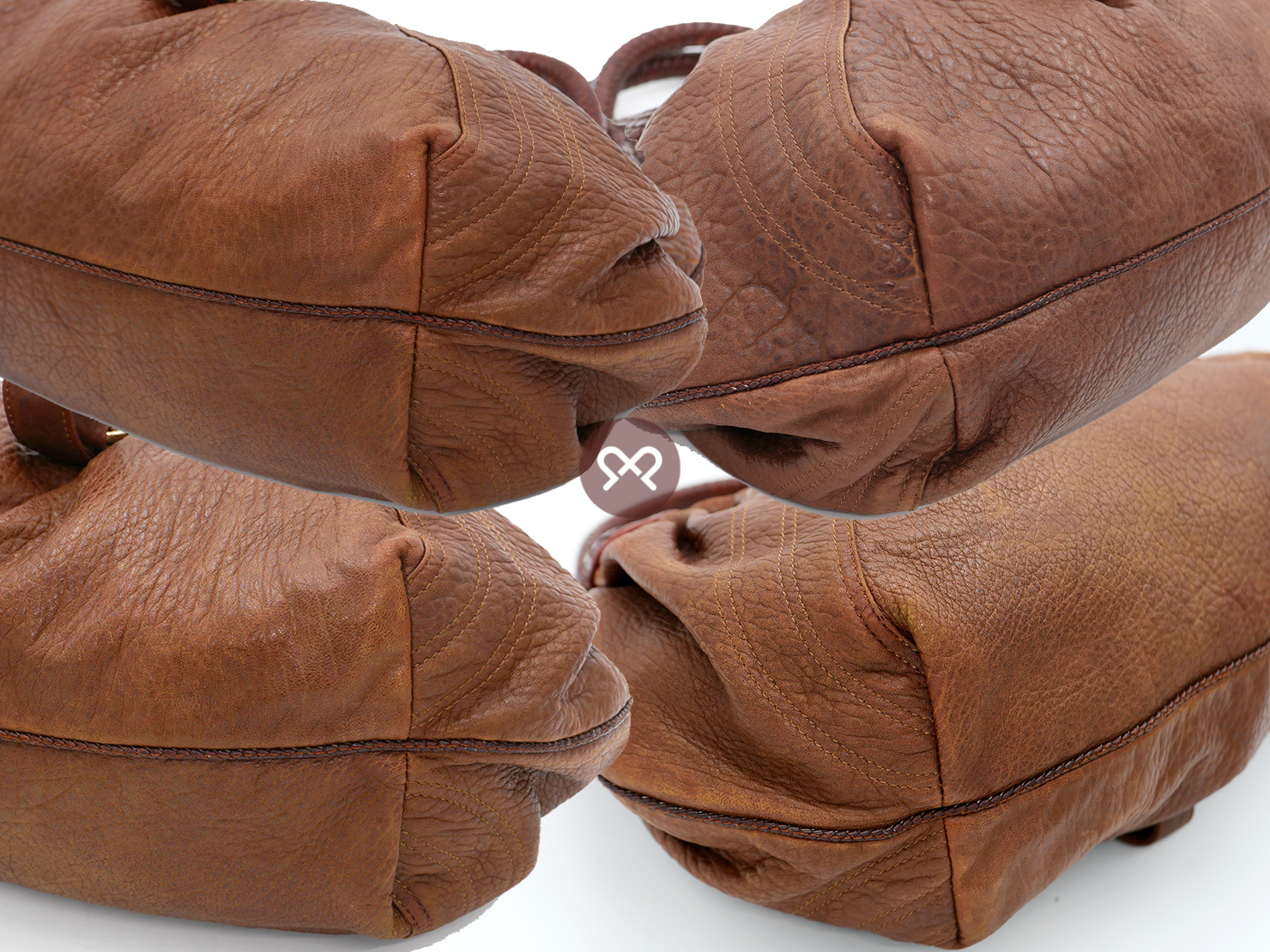 Fendi 8BR511 Brown Nappa Leather Hobo Spy Bag - Image 10