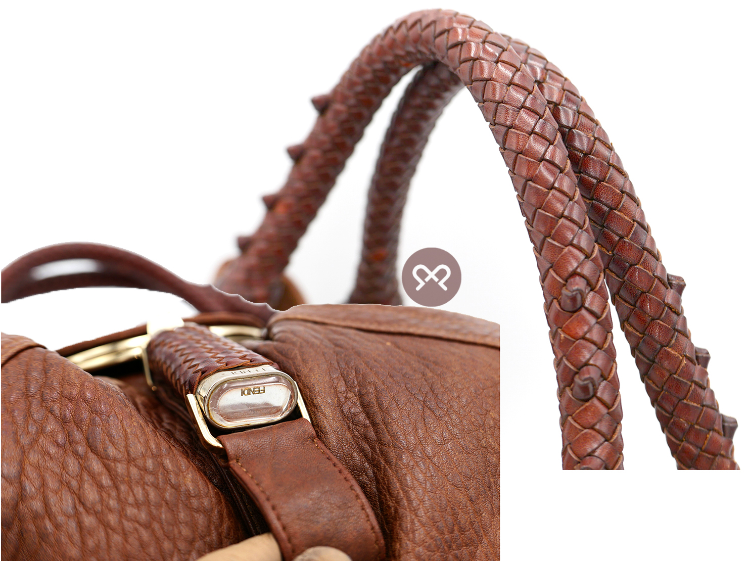 Fendi 8BR511 Brown Nappa Leather Hobo Spy Bag - Image 8