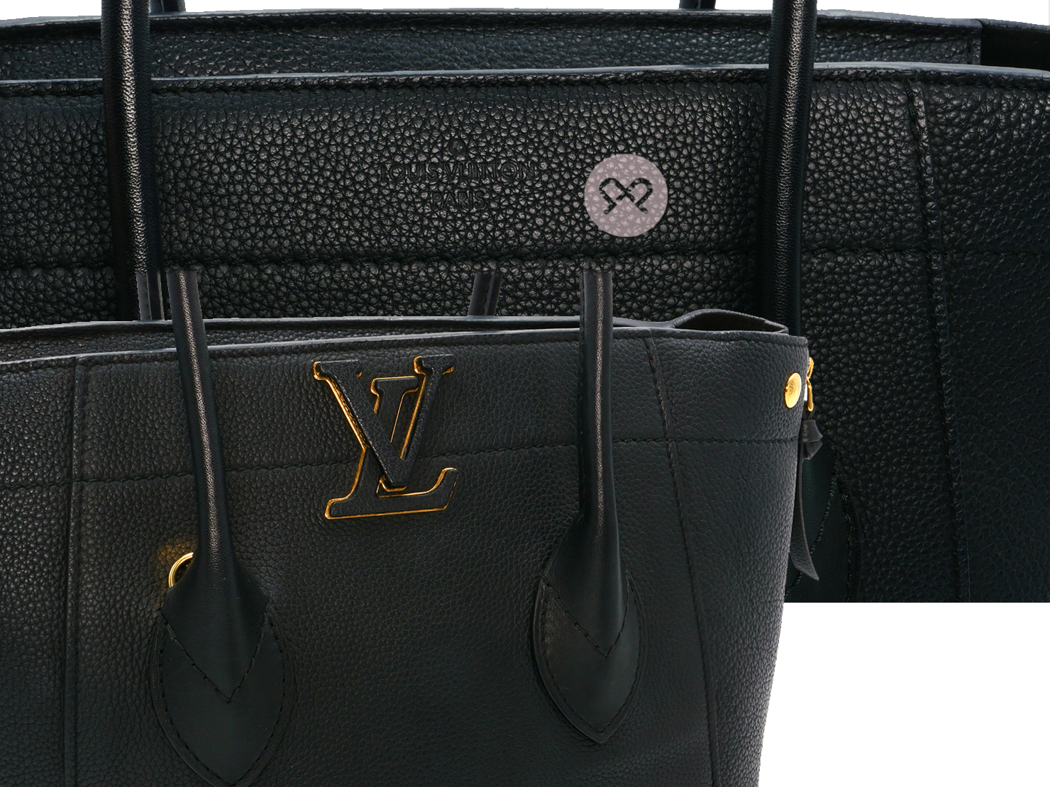 Louis Vuitton M54843 Black Calfskin Leather Freedom Handbag (TJ4177) - Image 8