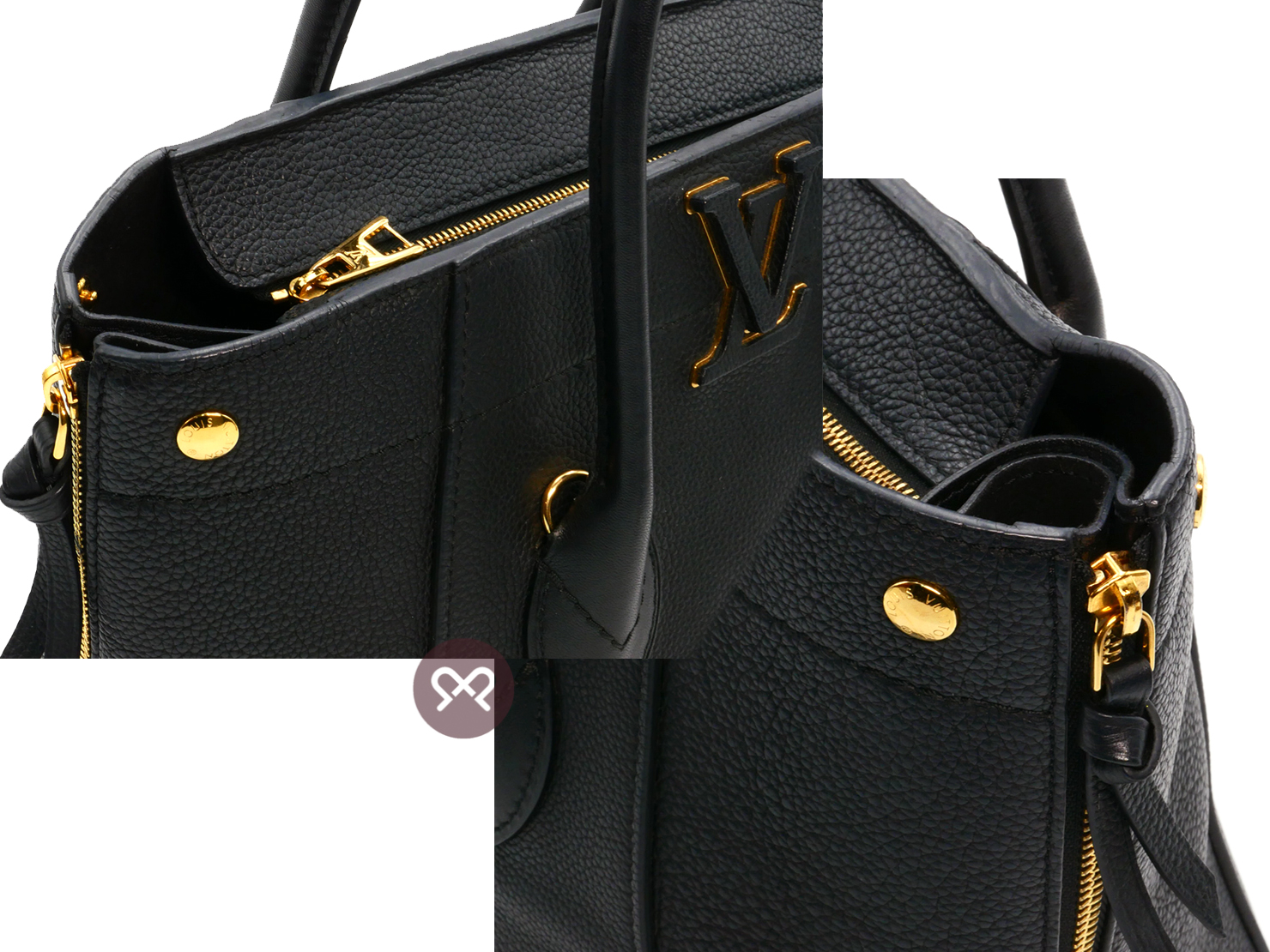 Louis Vuitton M54843 Black Calfskin Leather Freedom Handbag (TJ4177) - Image 7