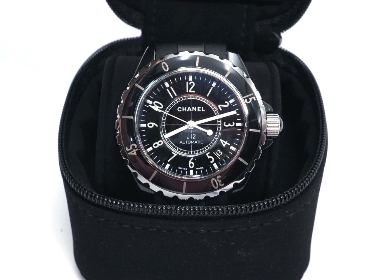 Chanel J12 Collection Automatic Black Ceramic 38mm Watch H0685 Midsize Unisex (PE67404) - Image 3