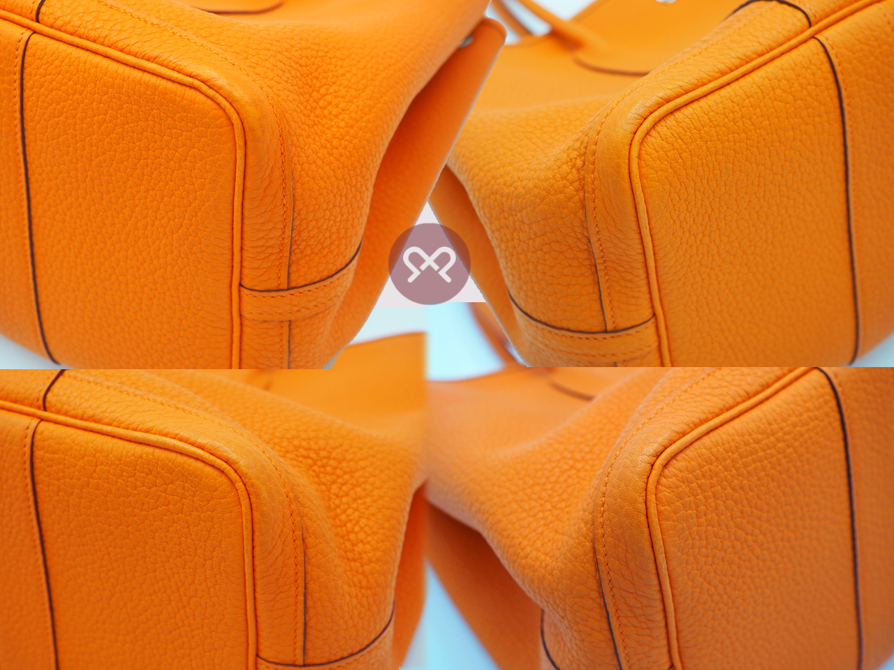 Hermes Garden Party 36cm Orange Color Togo P Stamp Document/ Shopping Tote Bag - Image 8
