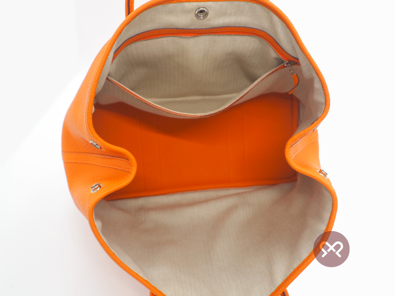 Hermes Garden Party 36cm Orange Color Togo P Stamp Document/ Shopping Tote Bag - Image 9