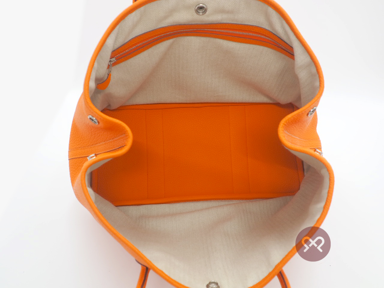 Hermes Garden Party 36cm Orange Color Togo P Stamp Document/ Shopping Tote Bag - Image 10