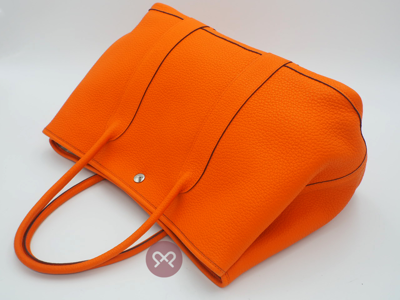 Hermes Garden Party 36cm Orange Color Togo P Stamp Document/ Shopping Tote Bag - Image 6