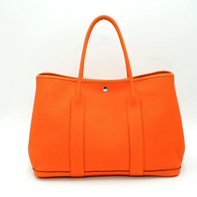 Hermes Garden Party 36cm Orange Color Togo P Stamp Document/ Shopping Tote Bag