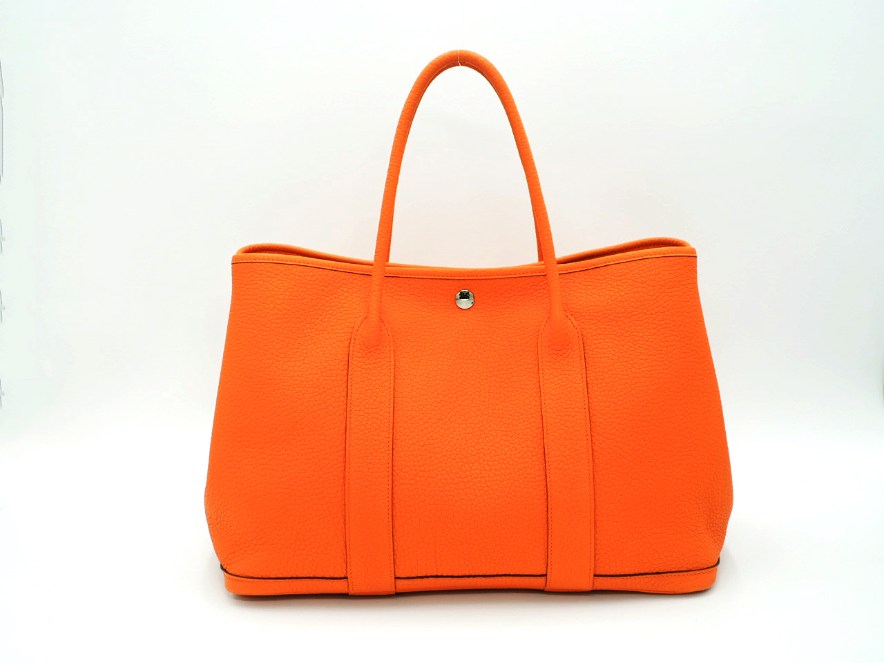 Hermes Garden Party 36cm Orange Color Togo P Stamp Document/ Shopping Tote Bag