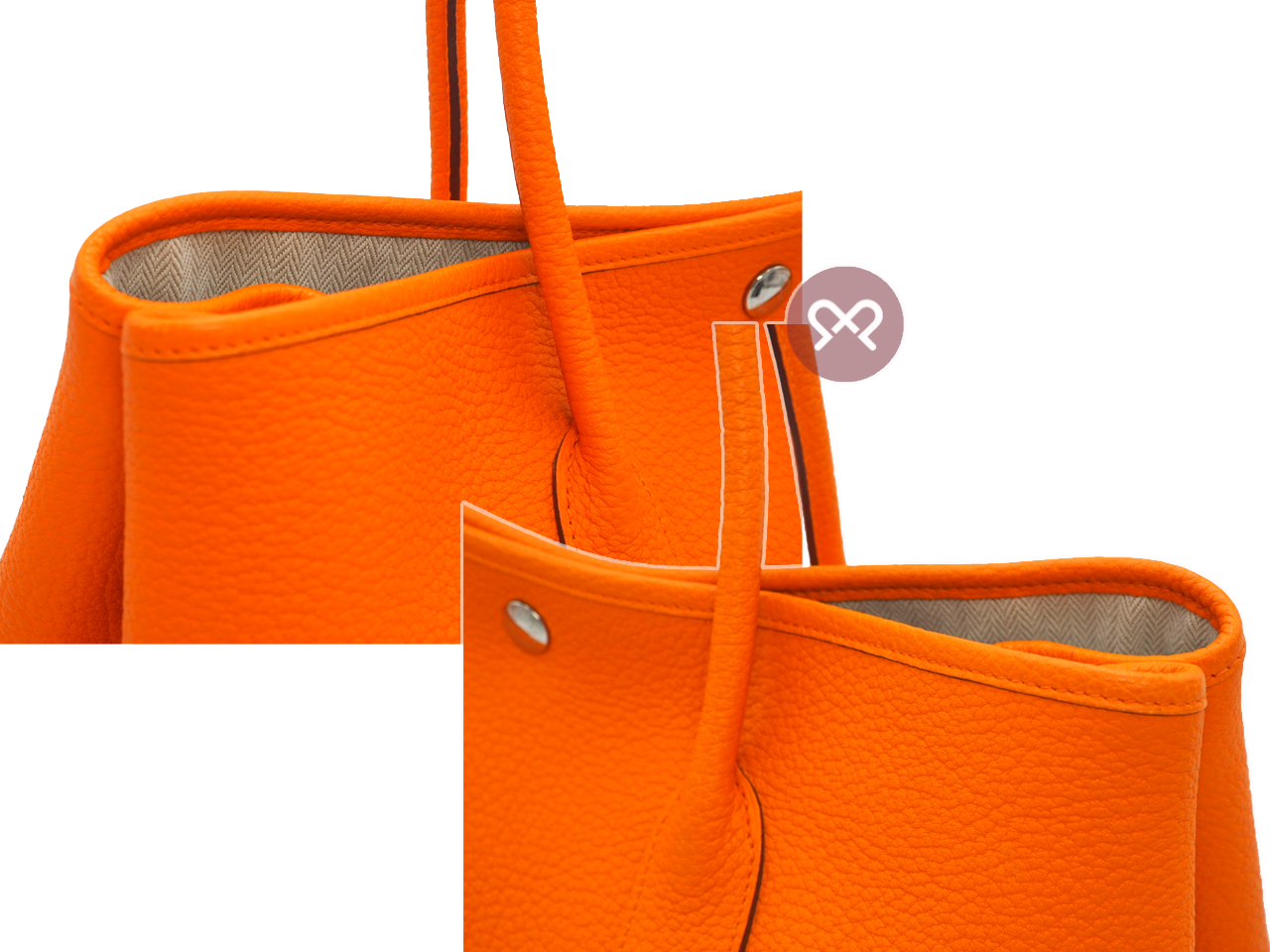 Hermes Garden Party 36cm Orange Color Togo P Stamp Document/ Shopping Tote Bag - Image 7