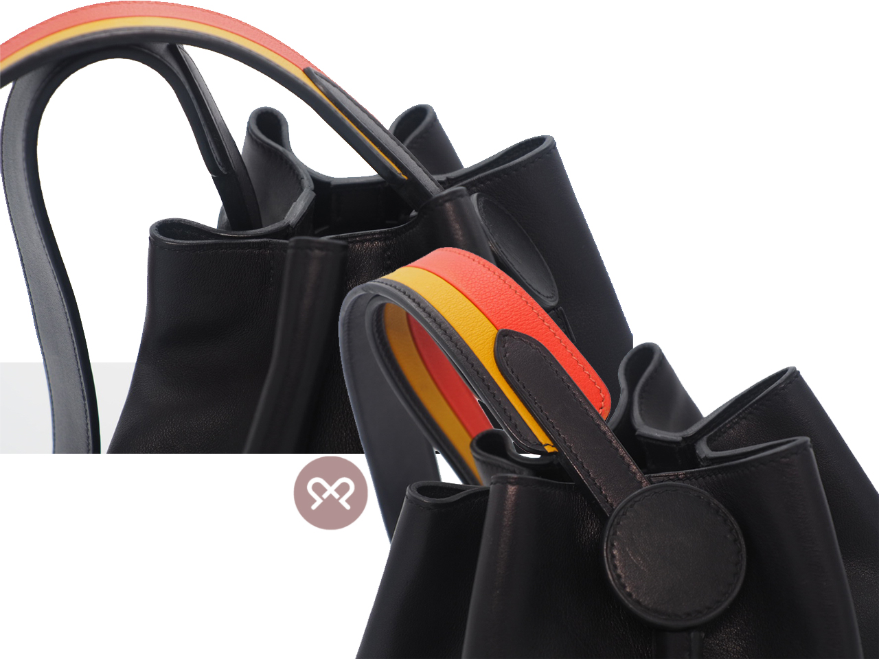 Hermes Black Swift Leather Licol 17 C Stamp Multicolour Strap Crossbody/ Shoulder Bag - Image 7