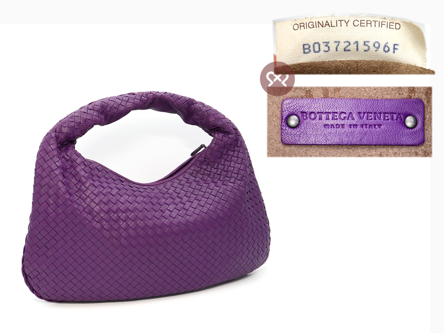 Bottega Veneta 115654 Purple Intrecciato Leather Hobo Large One Shoulder Bag - Image 2