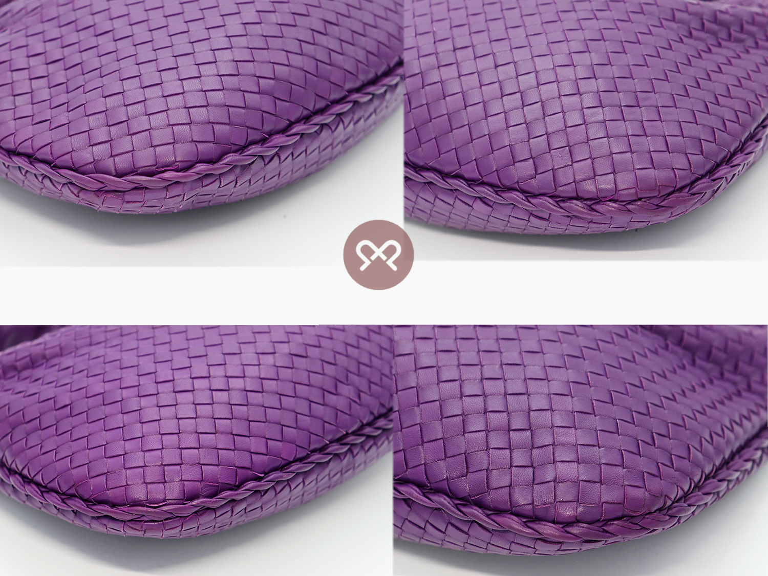 Bottega Veneta 115654 Purple Intrecciato Leather Hobo Large One Shoulder Bag - Image 6