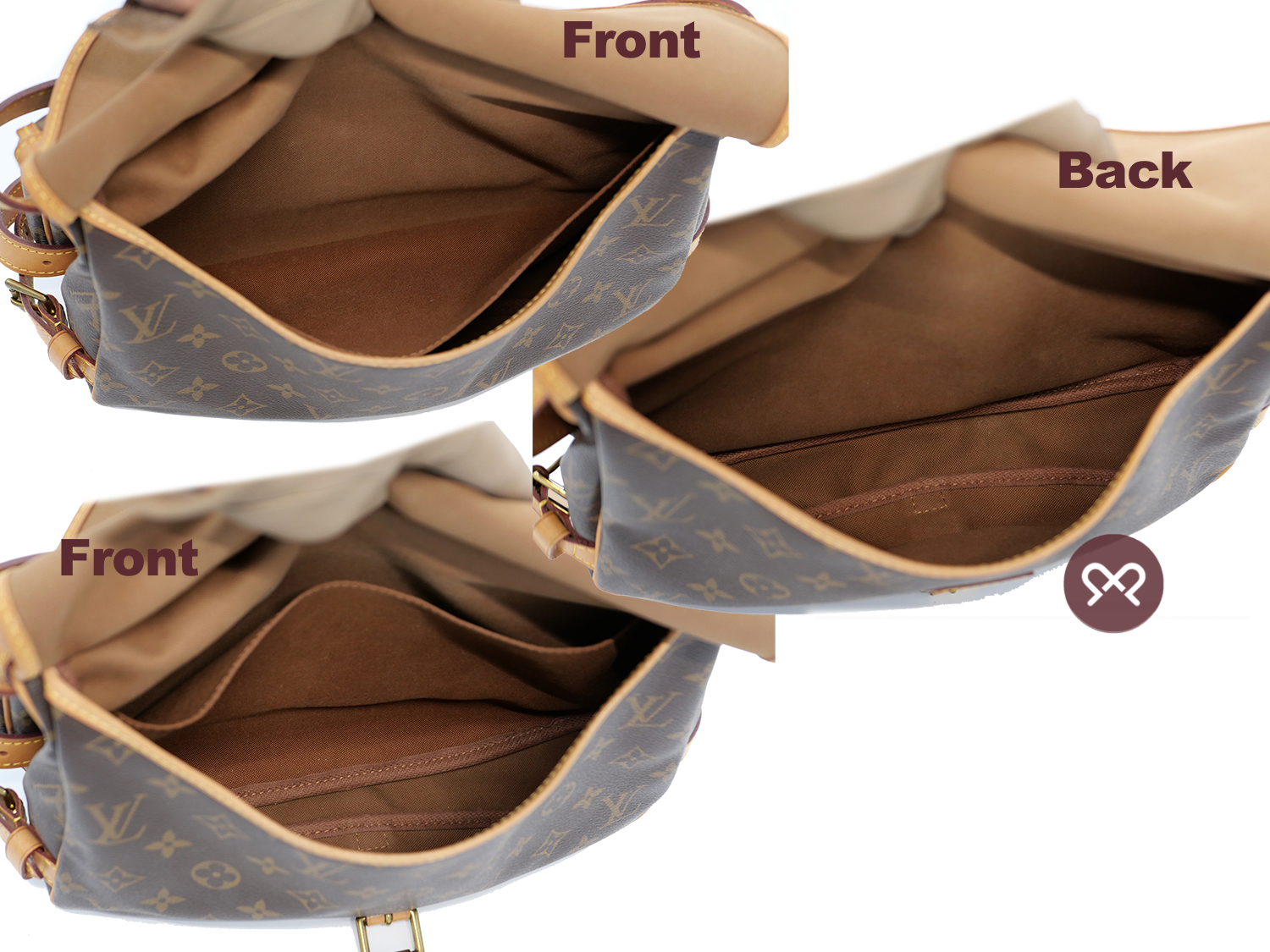 Louis Vuitton M42256 Monogram Canvas Saumur 30 Two Way Bag (MB1124) - Image 10