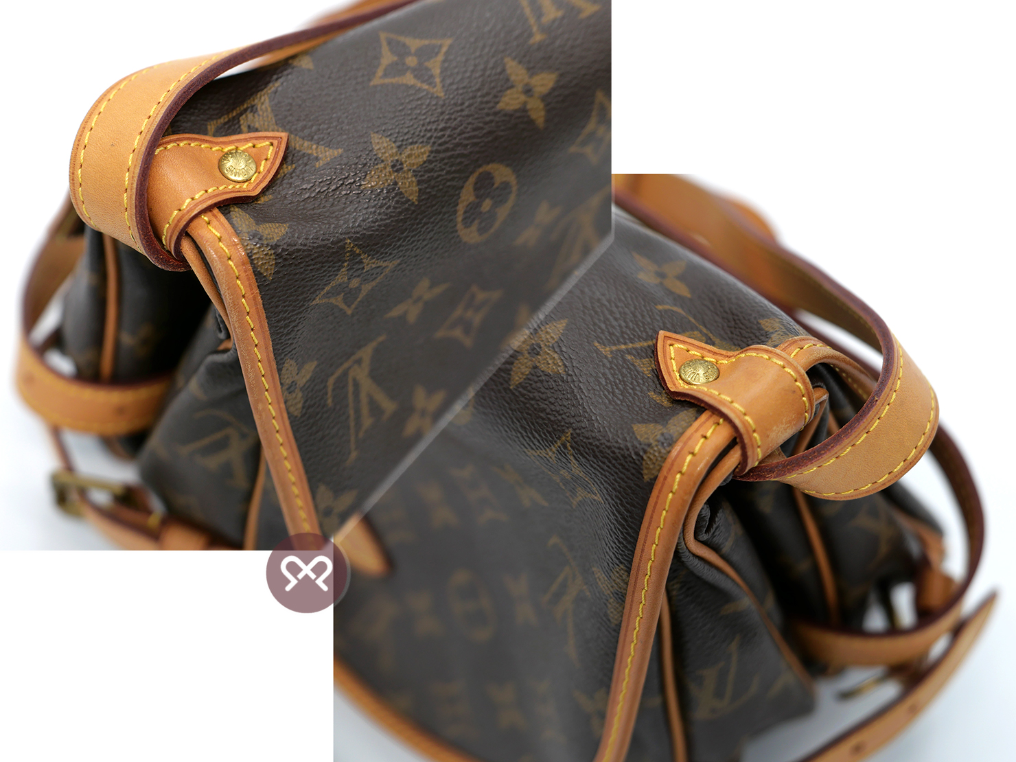 Louis Vuitton M42256 Monogram Canvas Saumur 30 Two Way Bag (MB1124) - Image 7