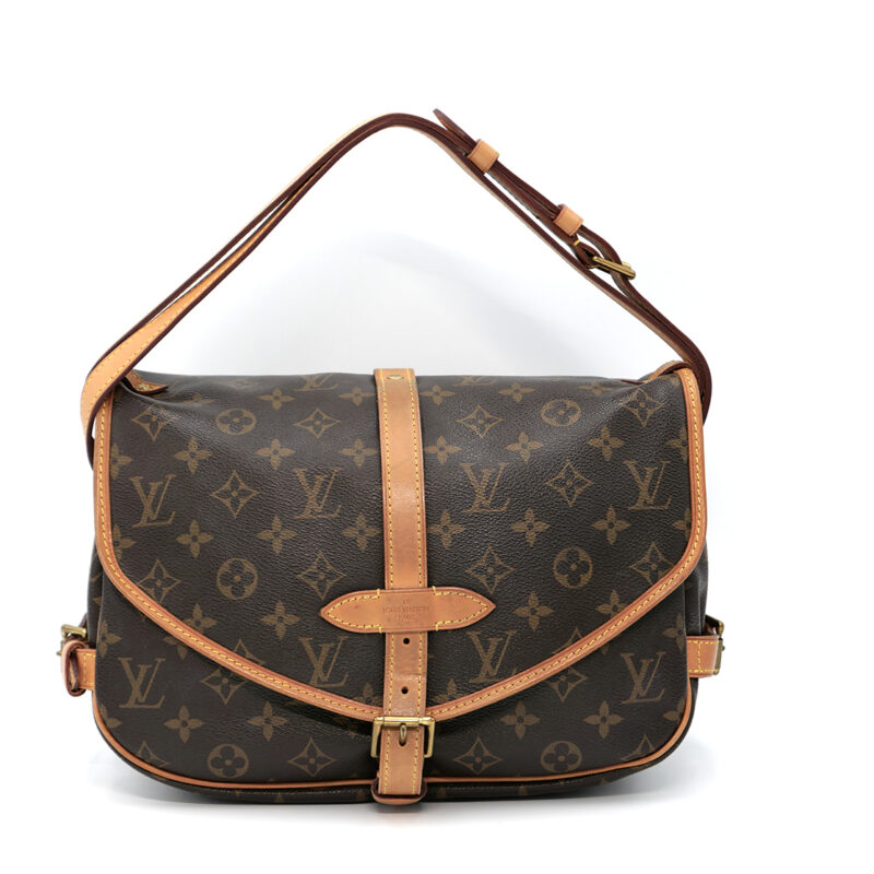 Louis Vuitton M42256 Monogram Canvas Saumur 30 Two Way Bag (MB1124)