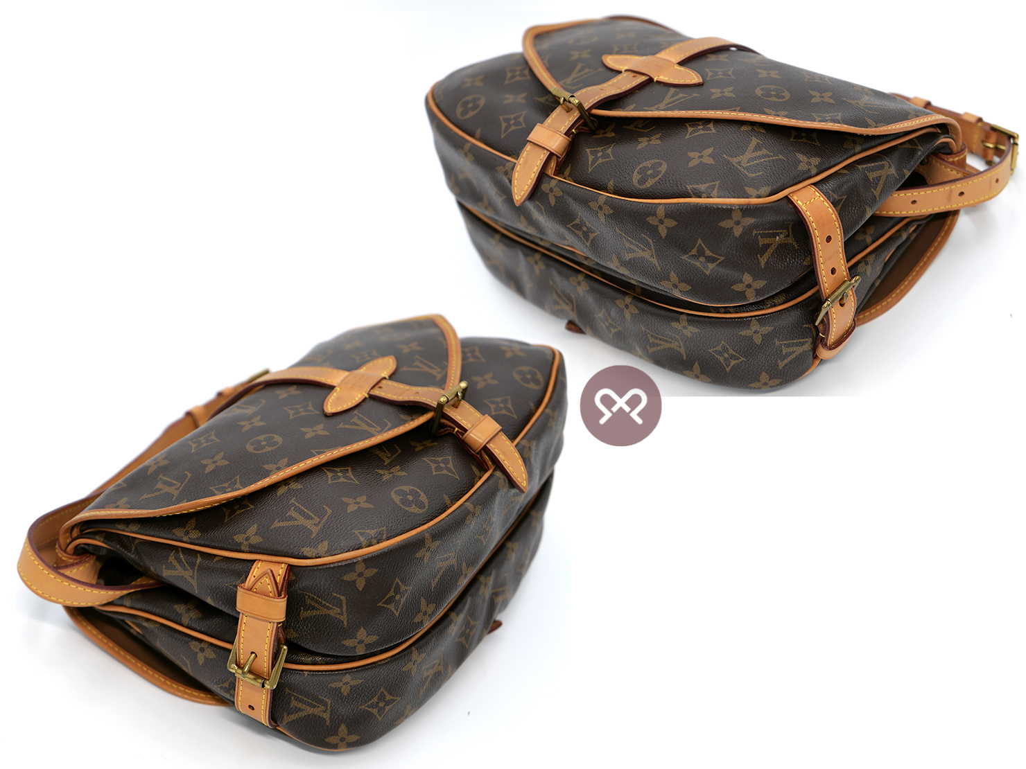 Louis Vuitton M42256 Monogram Canvas Saumur 30 Two Way Bag (MB1124) - Image 5
