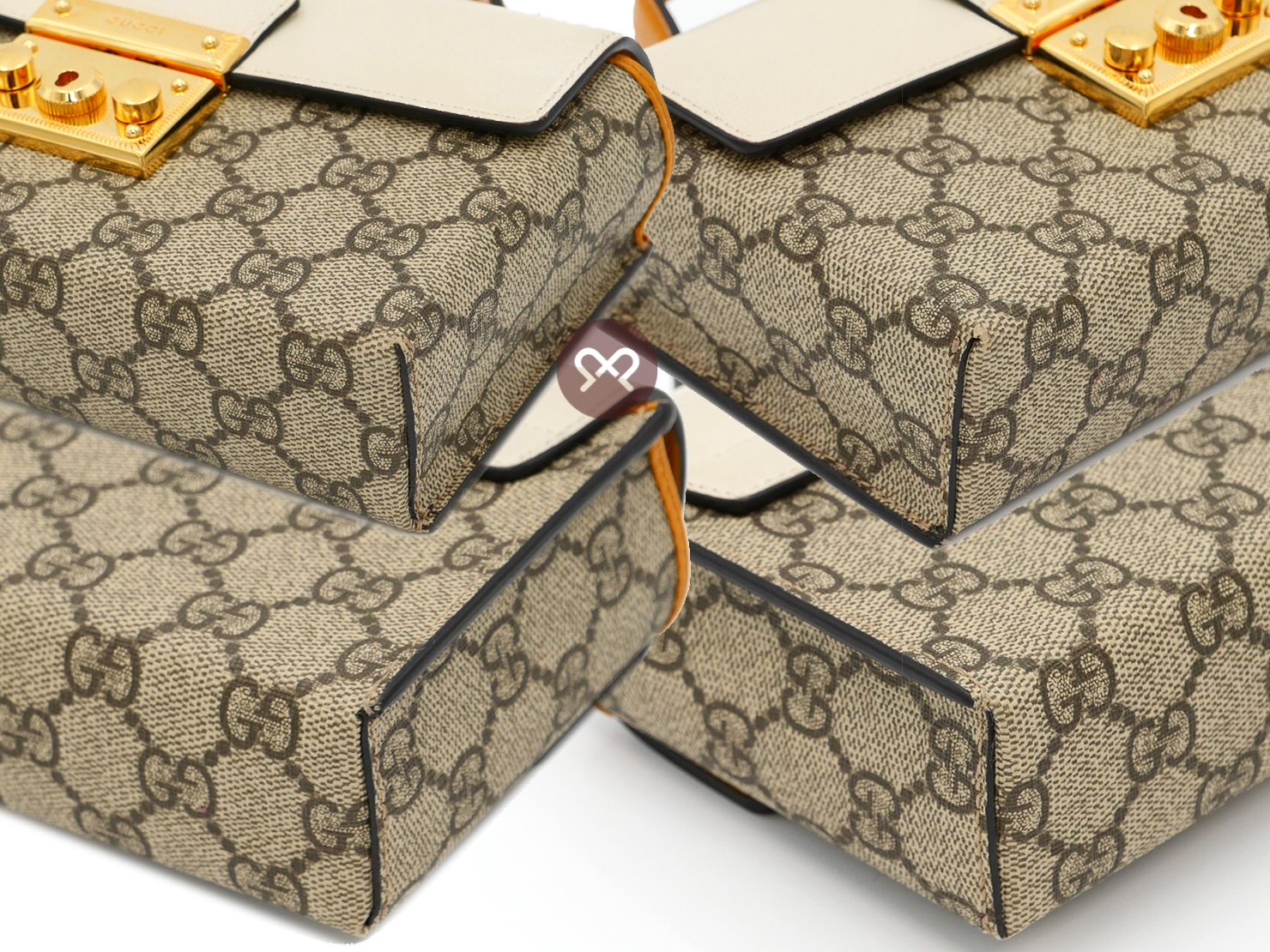 Gucci 652683 Beige/ Ebony GG Supreme canvas Padlock Mini Bag - Image 5