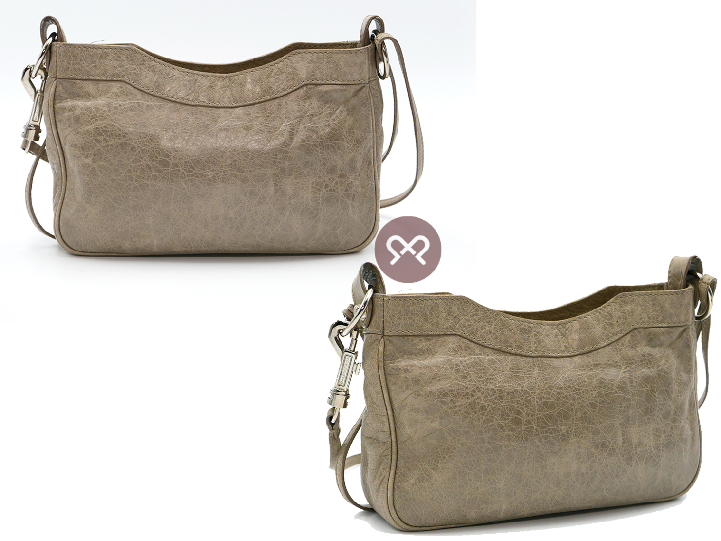 Balenciaga 237203 Beige Giant 12 Gold Hip Classic Mini City Cross Body Bag - Image 3