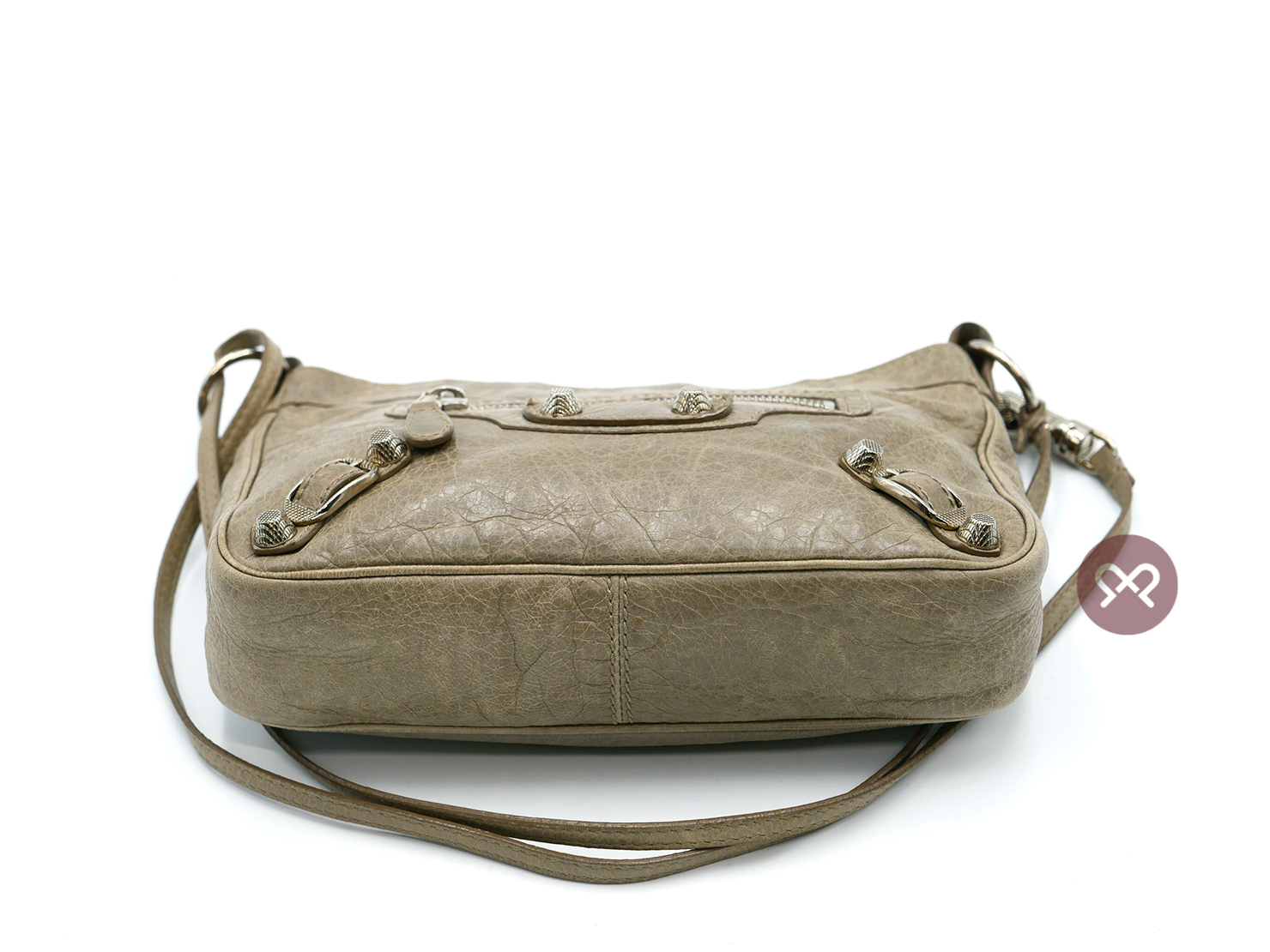 Balenciaga 237203 Beige Giant 12 Gold Hip Classic Mini City Cross Body Bag - Image 4