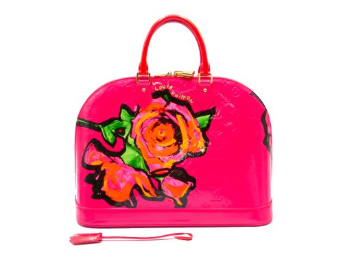 Louis Vuitton Stephen Sprouse Vernis Monogram Roses Pink Alma GM in Rose Pop (MI0059)