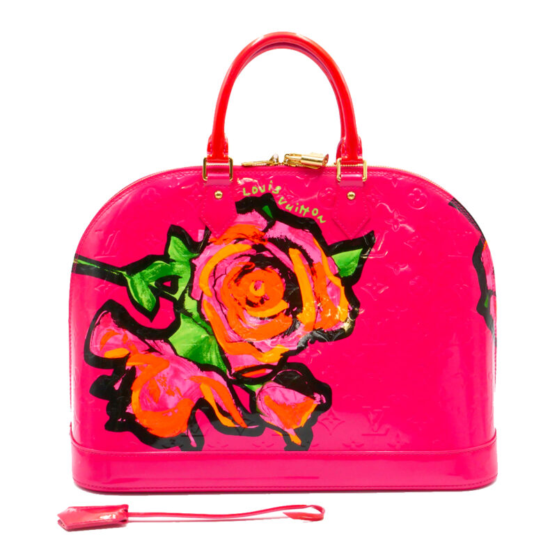 Louis Vuitton Stephen Sprouse Vernis Monogram Roses Pink Alma GM in Rose Pop (MI0059)