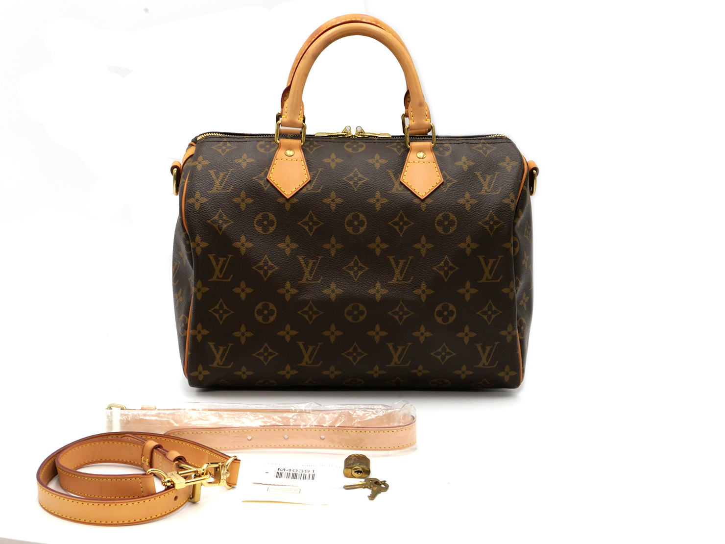 Louis Vuitton M40391 Monogram Canvas 30 Speedy Bandouliere 2-Way Bag (DU0111)