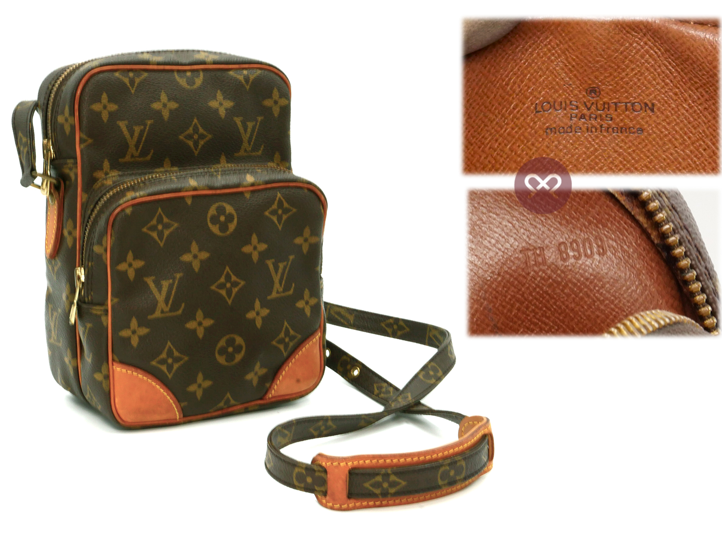 Louis Vuitton M45236 Monogram Canvas Amazone 22cm Large Crossbody Bag (TH8909) - Image 2