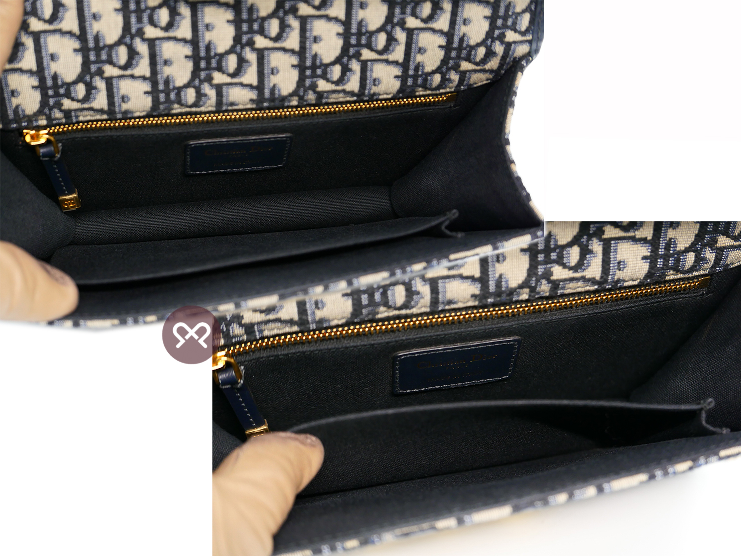 Dior 'CD' Blue Dior Oblique Jacquard 30 MONTAIGNE CHAIN BAG - Image 9